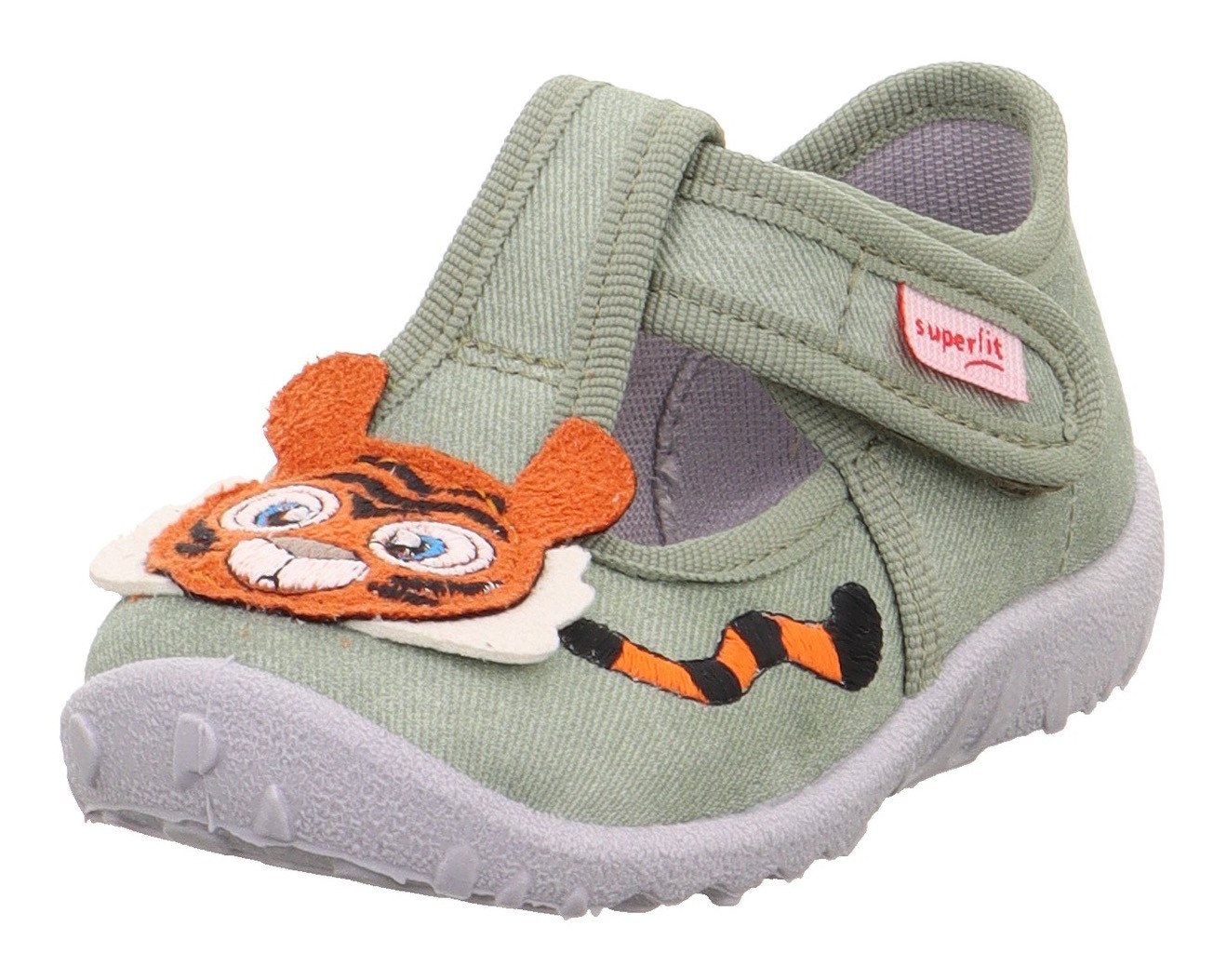 Superfit SPOTTY WMS: mittel Hausschuh Ballerina mit Klettverschluss, Größenschablone zum Download