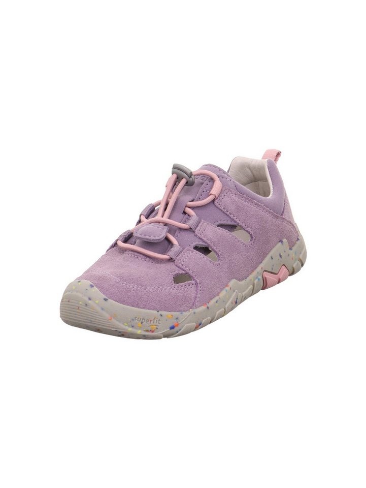 Superfit TRACE WMS: mittel Slip-On Sneaker Sandale, mit Schnellverschluss, Größenschablone zum Download (lila/rosa)