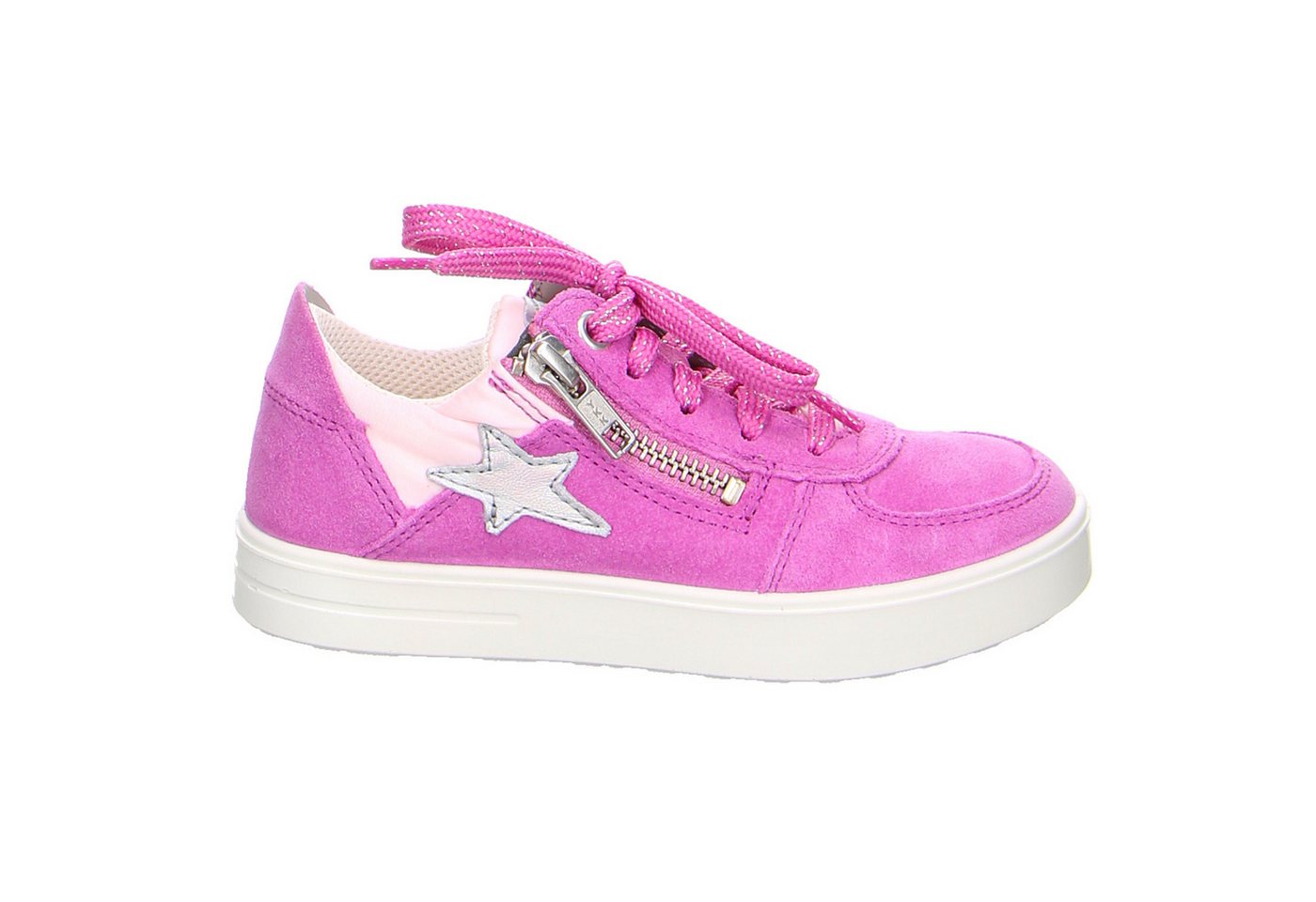 Superfit Velour Schnüschuhe Mädchen blau Klettschuh