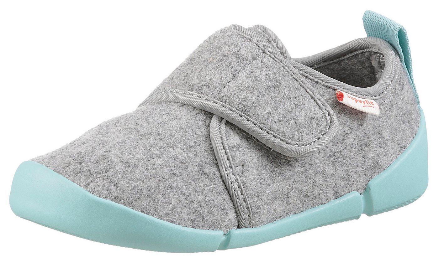 Superfit VENTI WMS: Weit Hausschuh Kindergartenschuh mit Schurwolle, Größenschablone zum Download