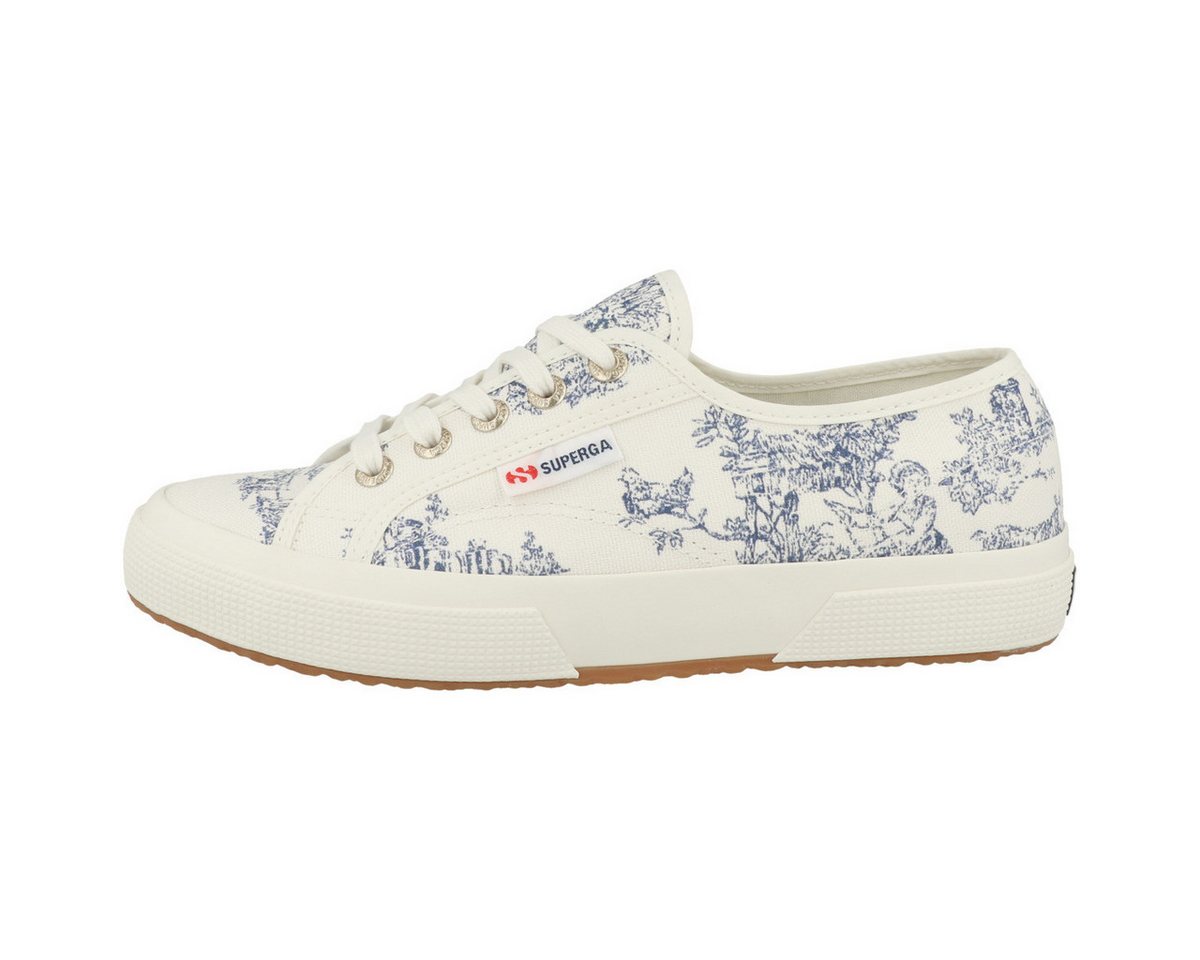 Superga 2750 Toile De Jouy Damen Sneaker Turnschuhe, Sportschuhe, Freizeitschuhe, Halbschuhe, Schnürschuhe