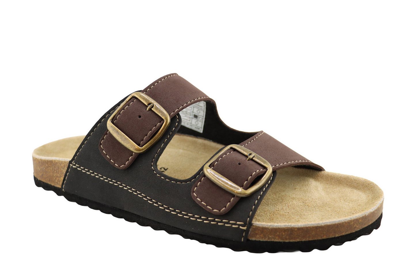 SUPERSOFT Bio Herren Pantolette Pantolette (schwarz/braun)