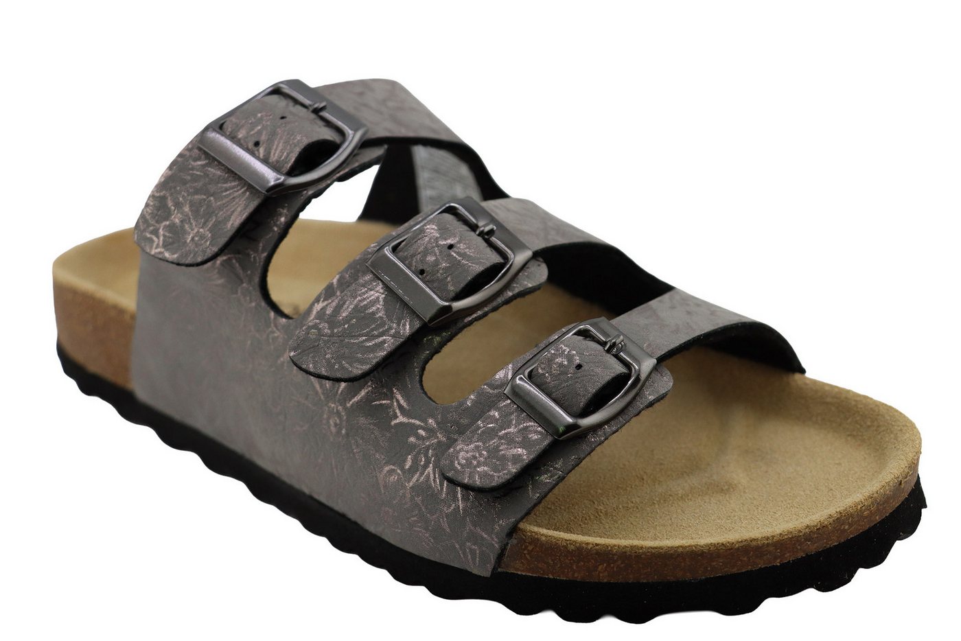 SUPERSOFT Bio Tieffußbett Pantolette (Pewter/Gun)