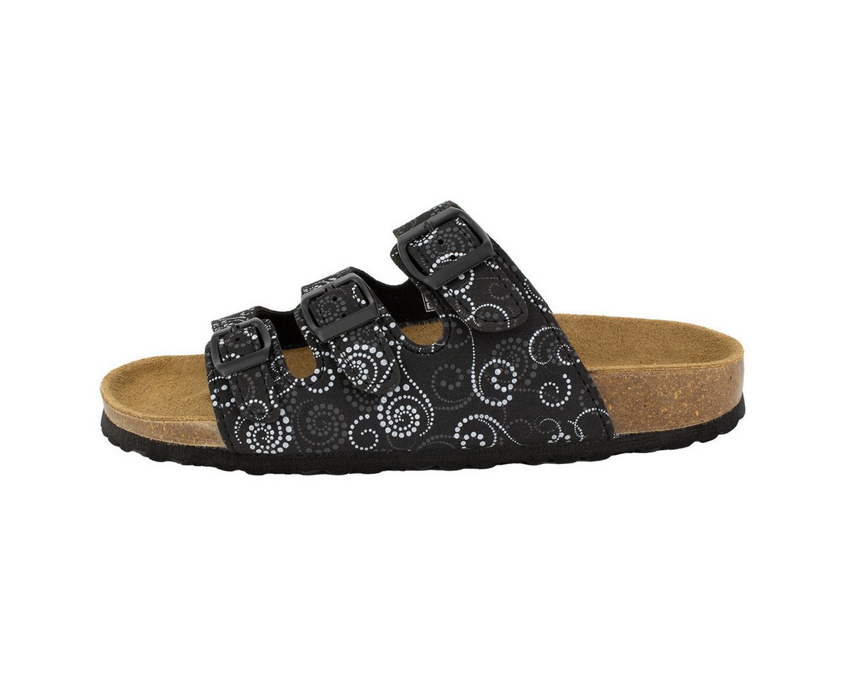 SUPERSOFT Classic Pantolette (1-tlg) Pantoletten - Lederdecksohle, Korkfußbett, Schnutzabweisend (schwarz)