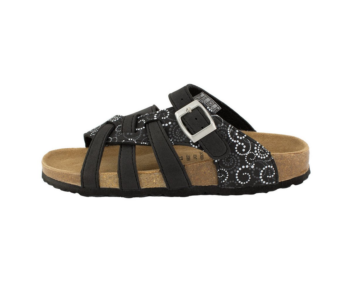 SUPERSOFT Classic Pantolette (1-tlg) Pantoletten - Lederdecksohle, Korkfußbett, Schnutzabweisend (schwarz)