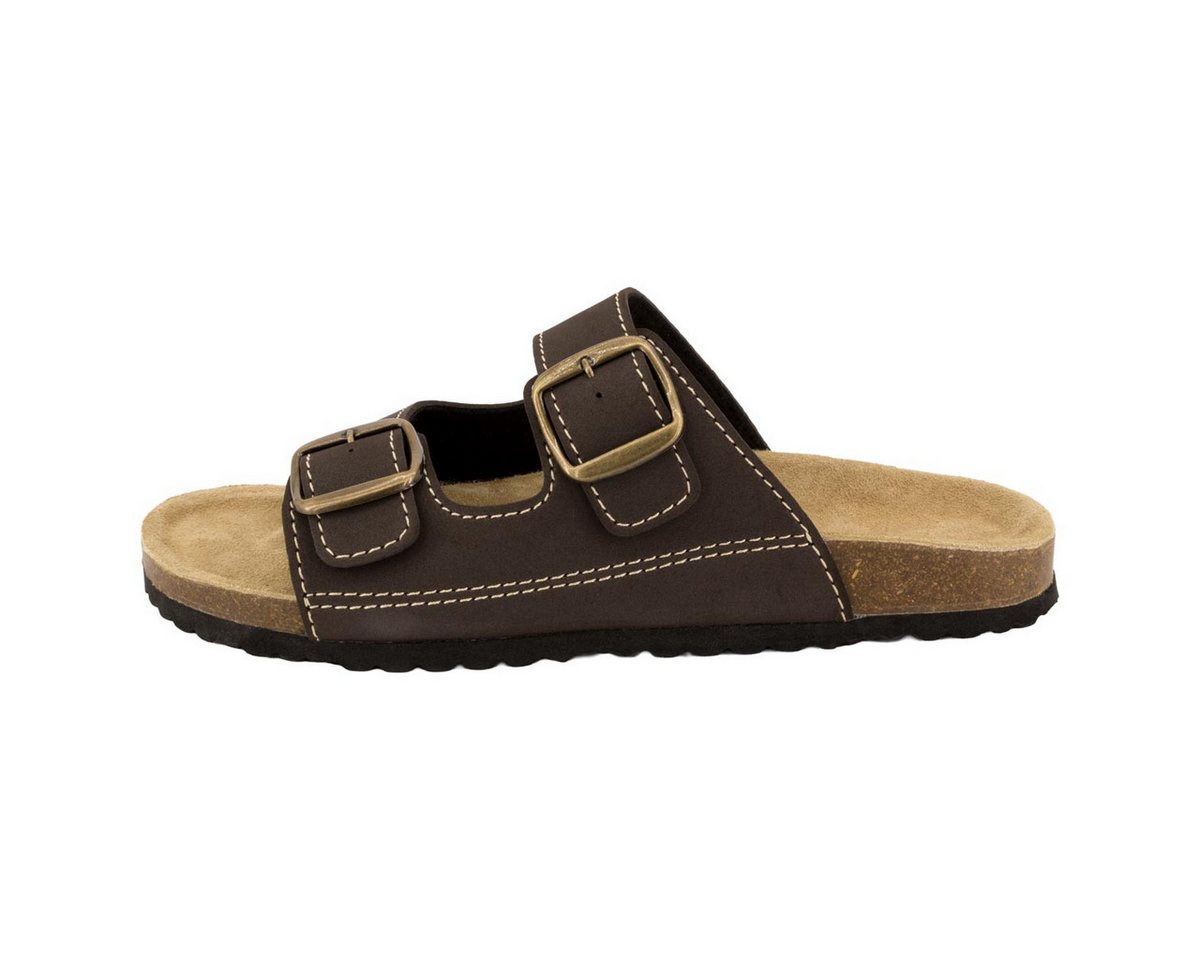 SUPERSOFT Classic Pantolette (1-tlg) Pantoletten - Zwei Schnallen, klassisch und zeitlos (braun)