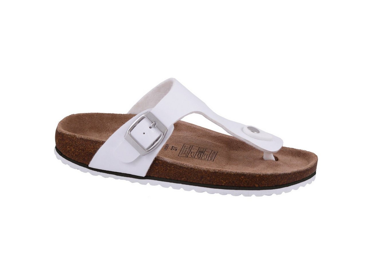 SUPERSOFT Damen Zehentrenner Lederfussbett weiss EUR 40 Zehentrenner