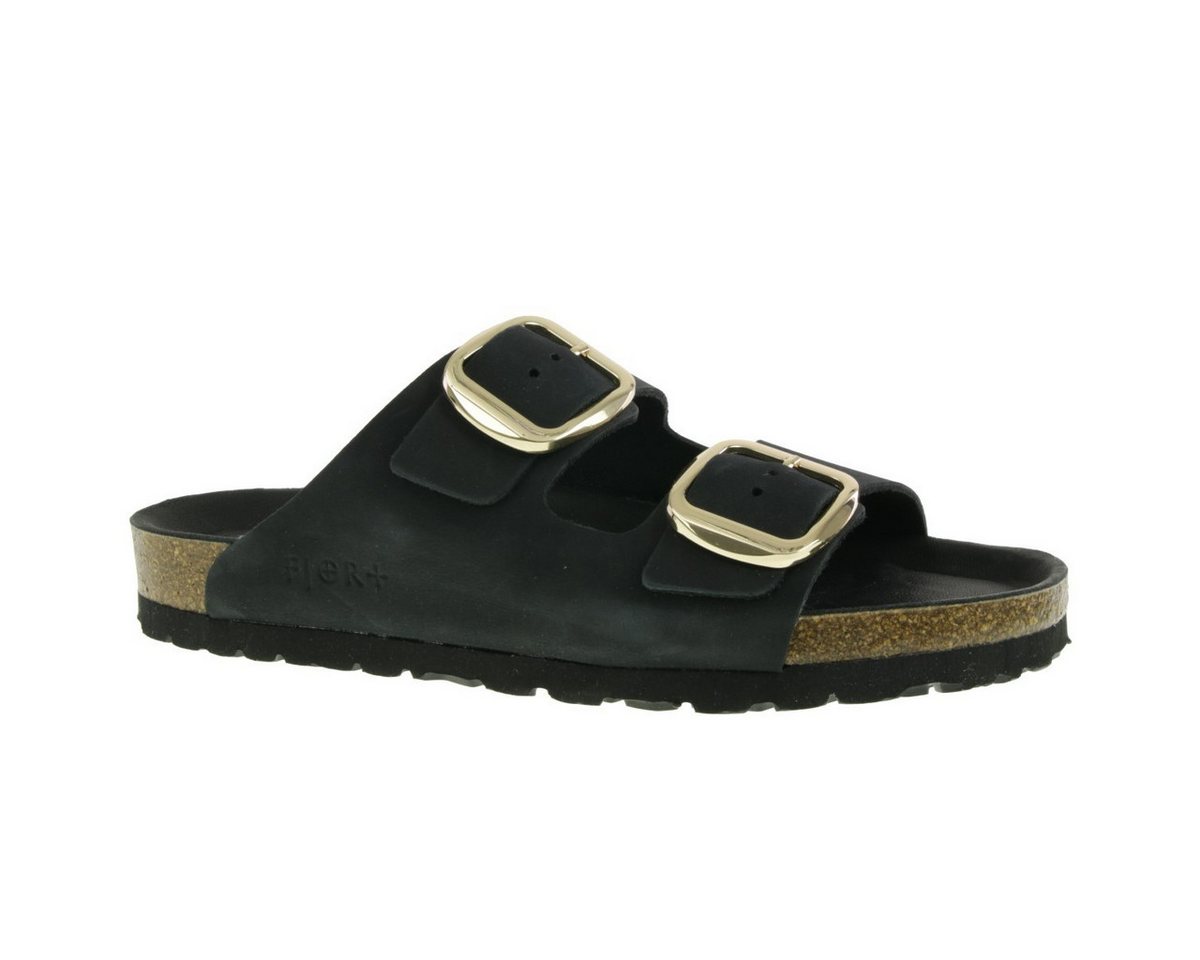 SUPERSOFT FJORT Leder Sandale VIBRAM Laufsohle Sandale (schwarz)