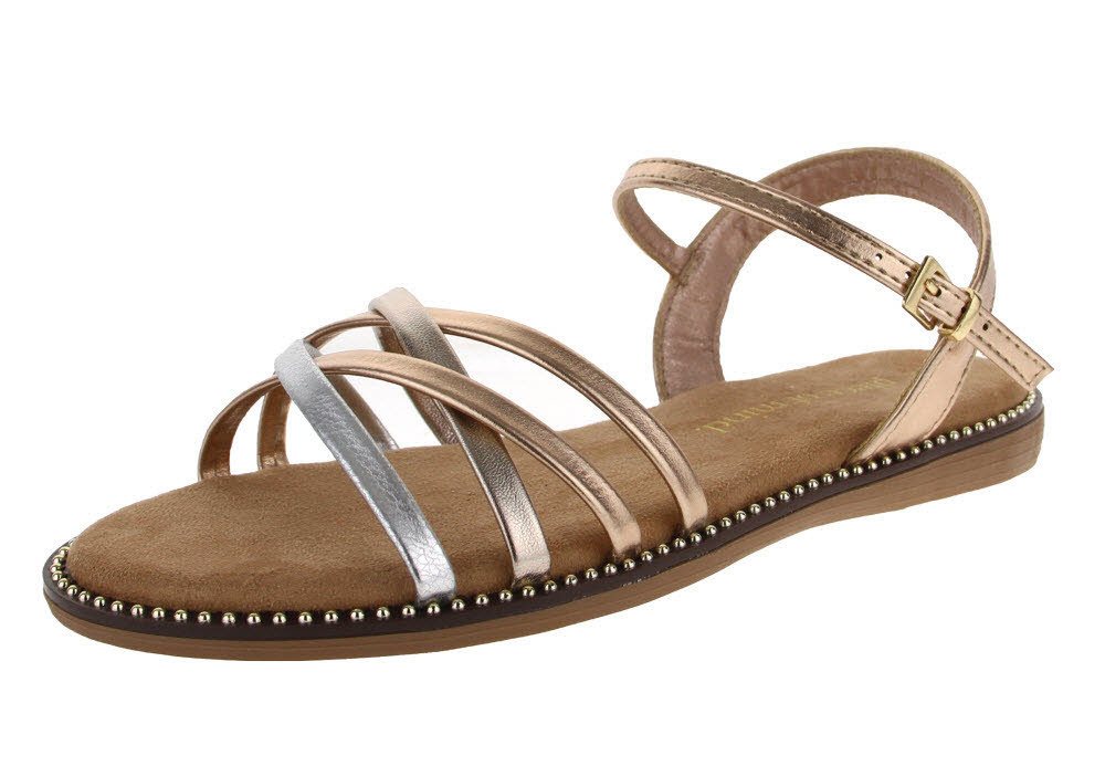 SUPERSOFT piece of mind Damen Sandale Keilsandalette (gold)
