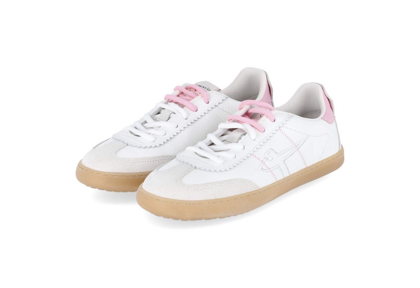 tamaris 1-23609-46-156 Damen Leder und Synthetik weiss Schnürschuh