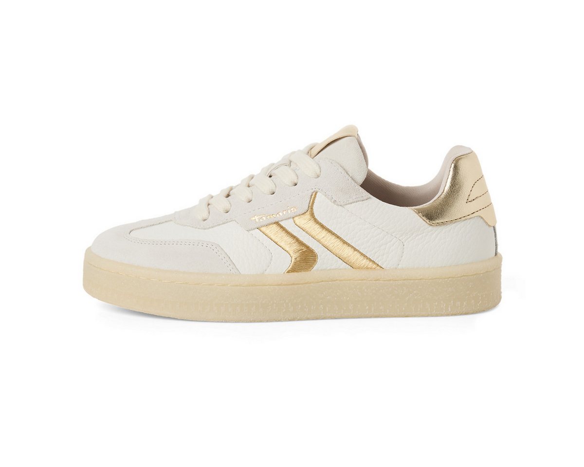 tamaris 1-23723-44 Damen Sneaker Turnschuhe, Sportschuhe, Freizeitschuhe, Halbschuhe, Schnürschuhe (gold)