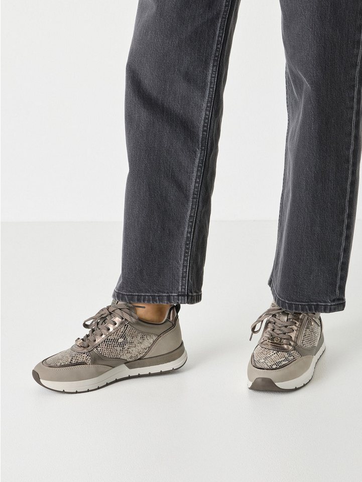 tamaris COMFORT-Lining, Removable Sock mit Schnürsenkel Sneaker COMFORT-Lining (beige/schwarz)