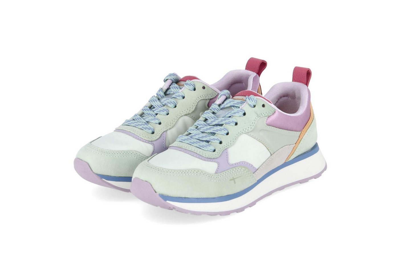 tamaris 1-23741-43-779 Damen Synthetik, Leder & Textil gruen Schnürschuh