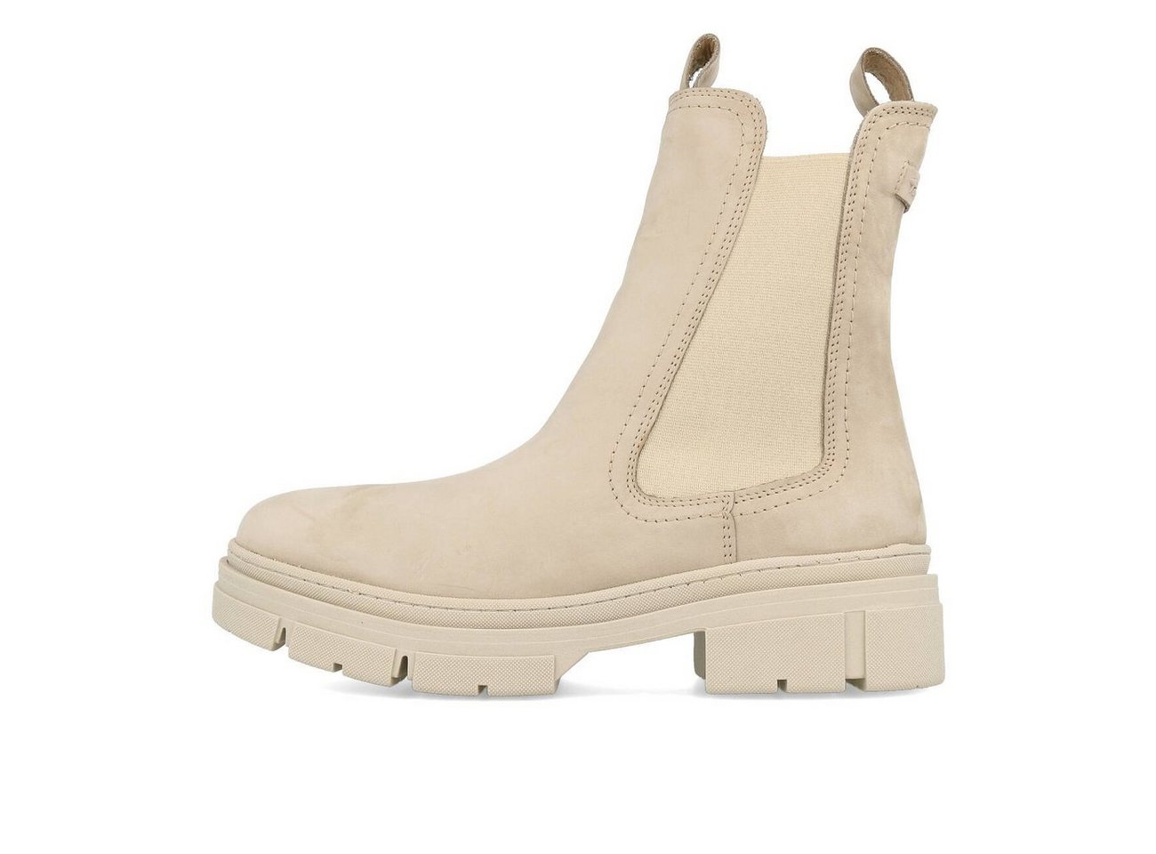 tamaris 1-25901-41-353 Chelsea Boots Damen Taupe Nubuck Stiefel