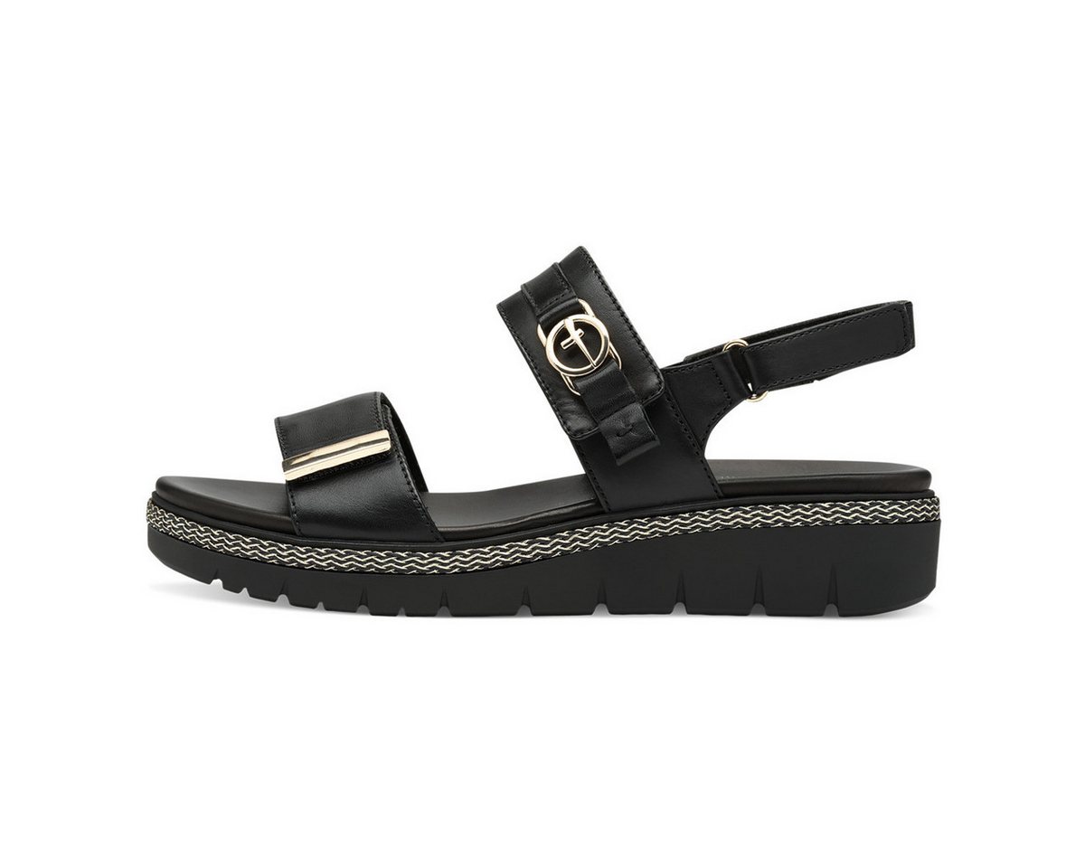tamaris 1-28264-44 Damen Sandale Sandaletten, Sommerschuhe, Badeschuhe, Riemchen, Schlappen (schwarz)