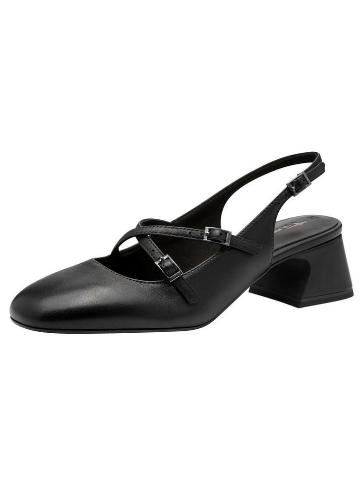 tamaris ANTIshokk, ANTIslide, TOUCH-IT aus Leder Slingpumps ANTIshokk