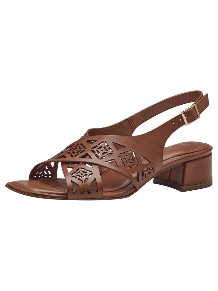 tamaris ANTIshokk, TOUCH-IT aus Leder Blockabsatz Sandalette ANTIshokk