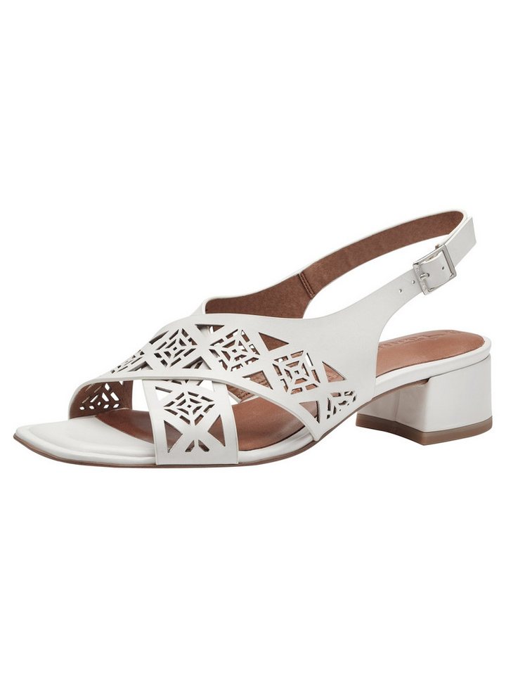 tamaris ANTIshokk, TOUCH-IT aus Leder Blockabsatz Sandalette ANTIshokk