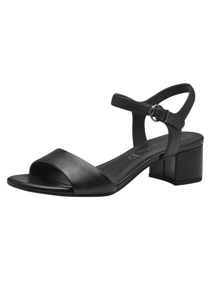 tamaris ANTIslide aus Leder Blockabsatz 1-28250-42 Sandalette ANTIslide