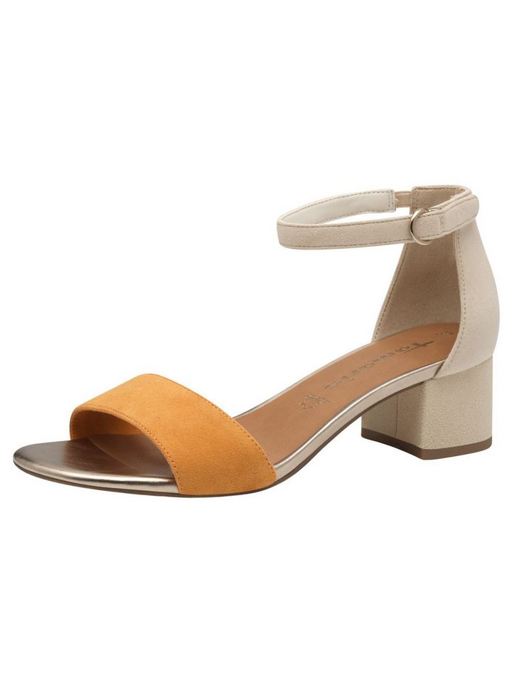 tamaris ANTIslide aus Leder Blockabsatz 1-28291-44 Sandalette ANTIslide