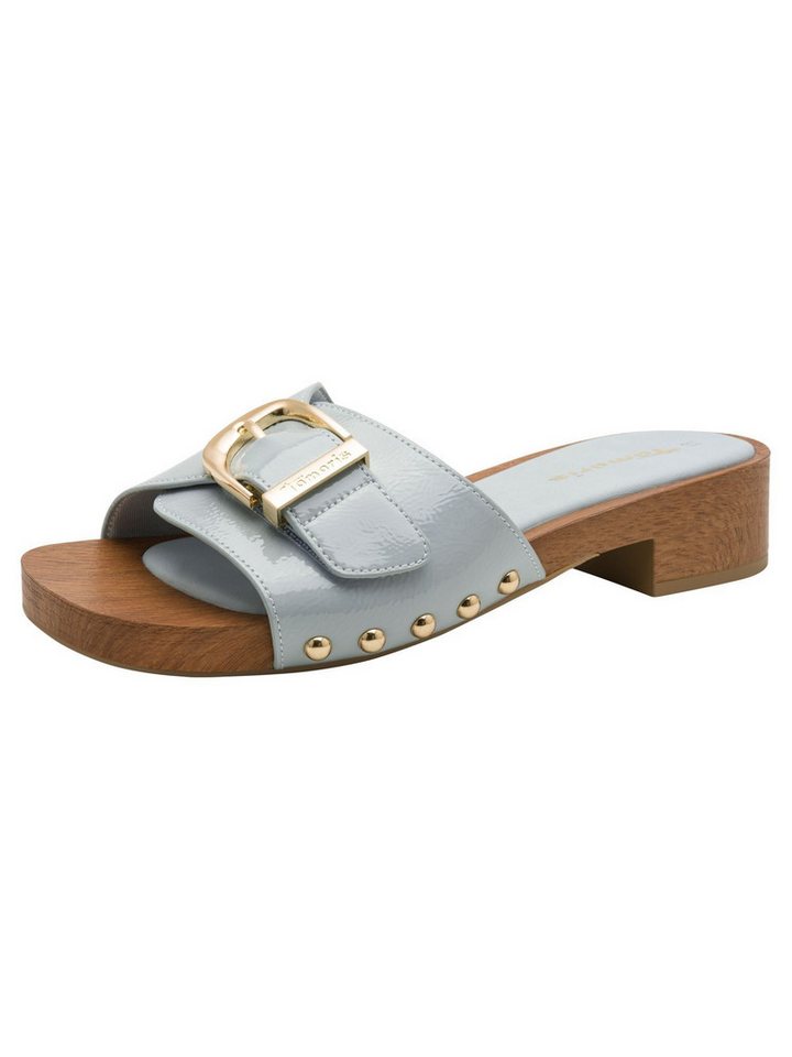 tamaris ANTIslide mit Schließe Keilabsatz 1-27315-46 Pantolette ANTIslide (blau)