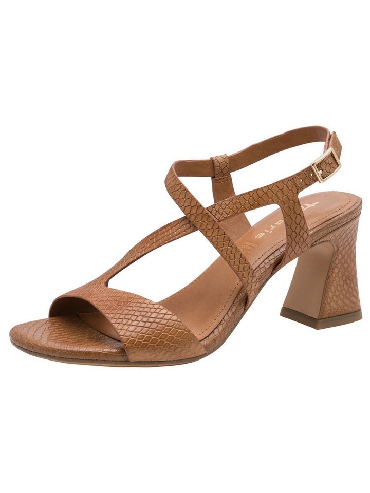 tamaris ANTIslide, TOUCH-IT, ANTIshokk aus Leder banana Sandalette ANTIslide