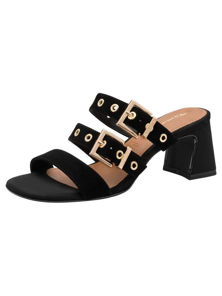 tamaris ANTIslide, TOUCH-IT, ANTIshokk aus Leder Pantolette ANTIslide