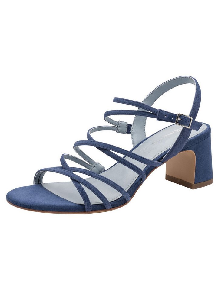 tamaris ANTIslide, TOUCH-IT, ANTIshokk aus Leder Sandalette ANTIslide (blau/schwarz)