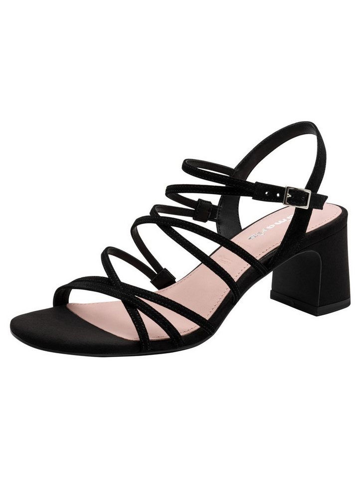 tamaris ANTIslide, TOUCH-IT, ANTIshokk aus Leder Sandalette ANTIslide (schwarz)