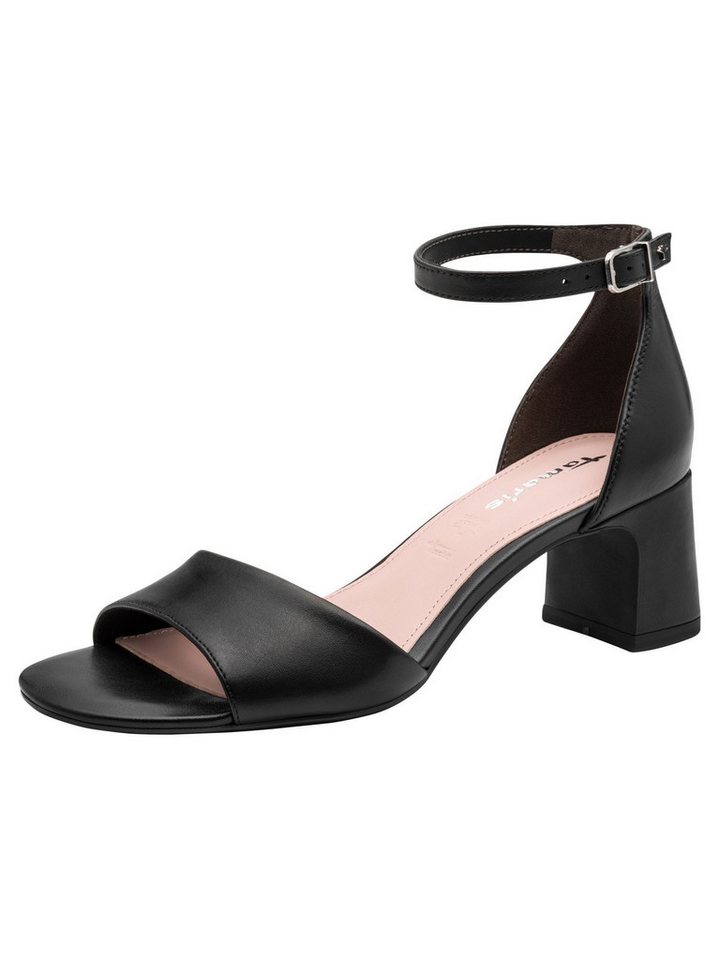 tamaris ANTIslide, TOUCH-IT, ANTIshokk aus Leder Sandalette ANTIslide (schwarz)