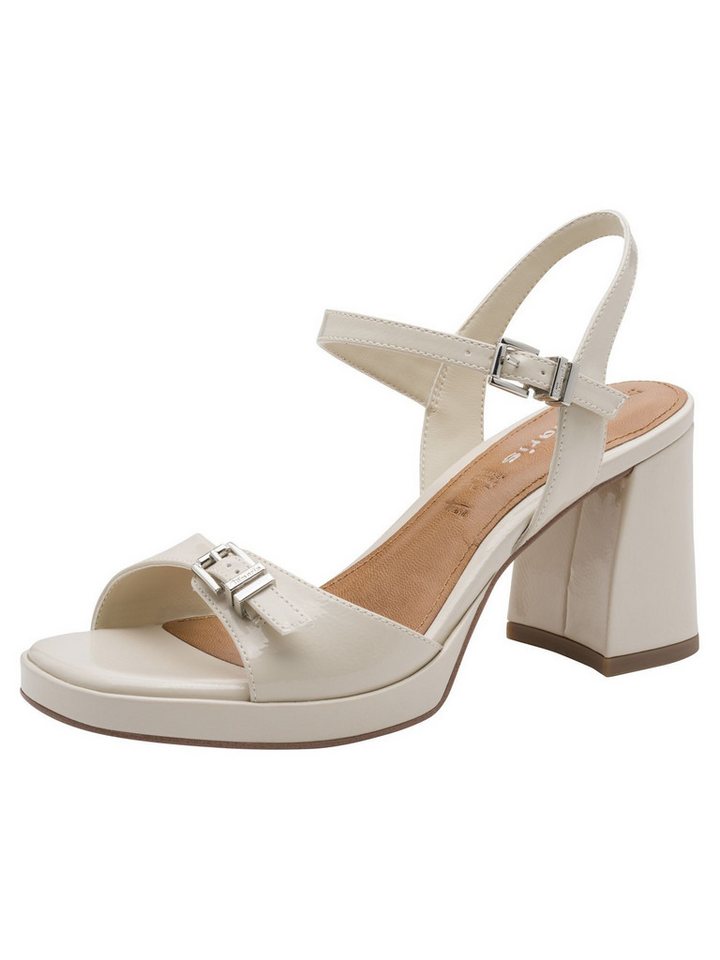 tamaris ANTIslide, TOUCH-IT, ANTIshokk mit Blockabsatz Sandalette ANTIslide (beige/schwarz)