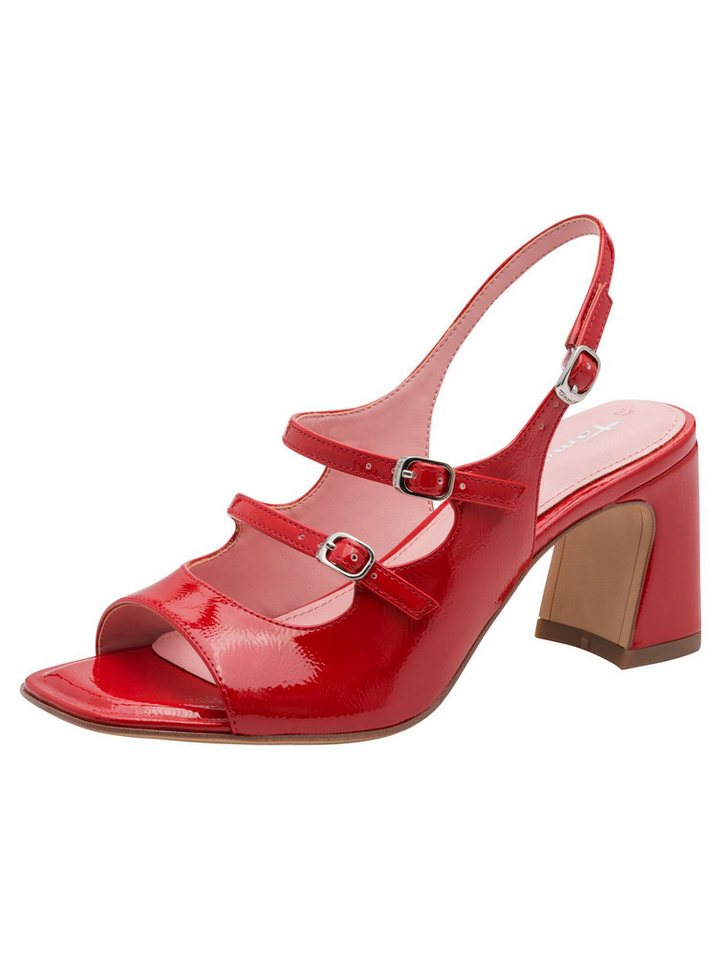 tamaris ANTIslide, TOUCH-IT, ANTIshokk mit Blockabsatz Sandalette ANTIslide (rot/schwarz)