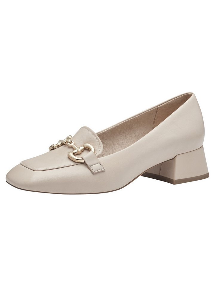 tamaris ANTIslide, TOUCH-IT aus Leder Blockabsatz Schnürpumps ANTIslide