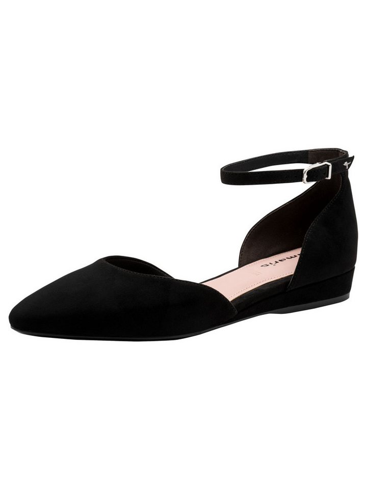 tamaris ANTIslide, TOUCH-IT, Europrice flach Keilabsatz Riemchenballerina ANTIslide (schwarz)