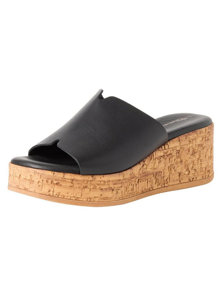 tamaris aus Leder Keilabsatz 1-27228-44 Keilpantolette (schwarz)