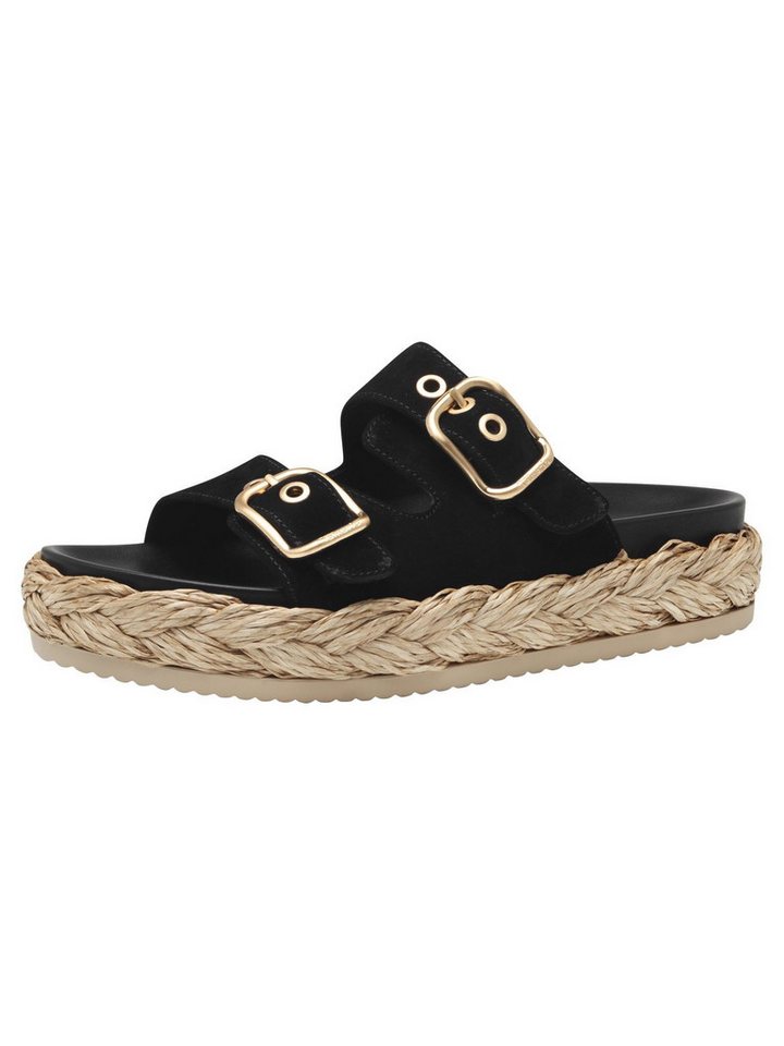 tamaris aus Leder kein Absatz 1-27412-44 Pantolette (schwarz)
