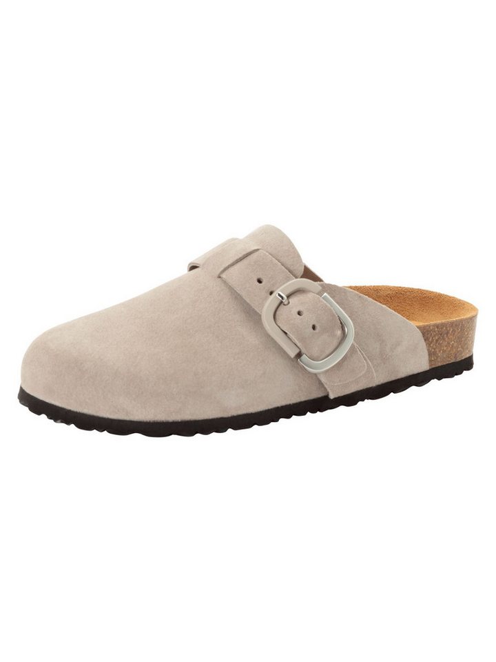 tamaris aus Leder kein Absatz 1-27600-44 Pantolette (grau)