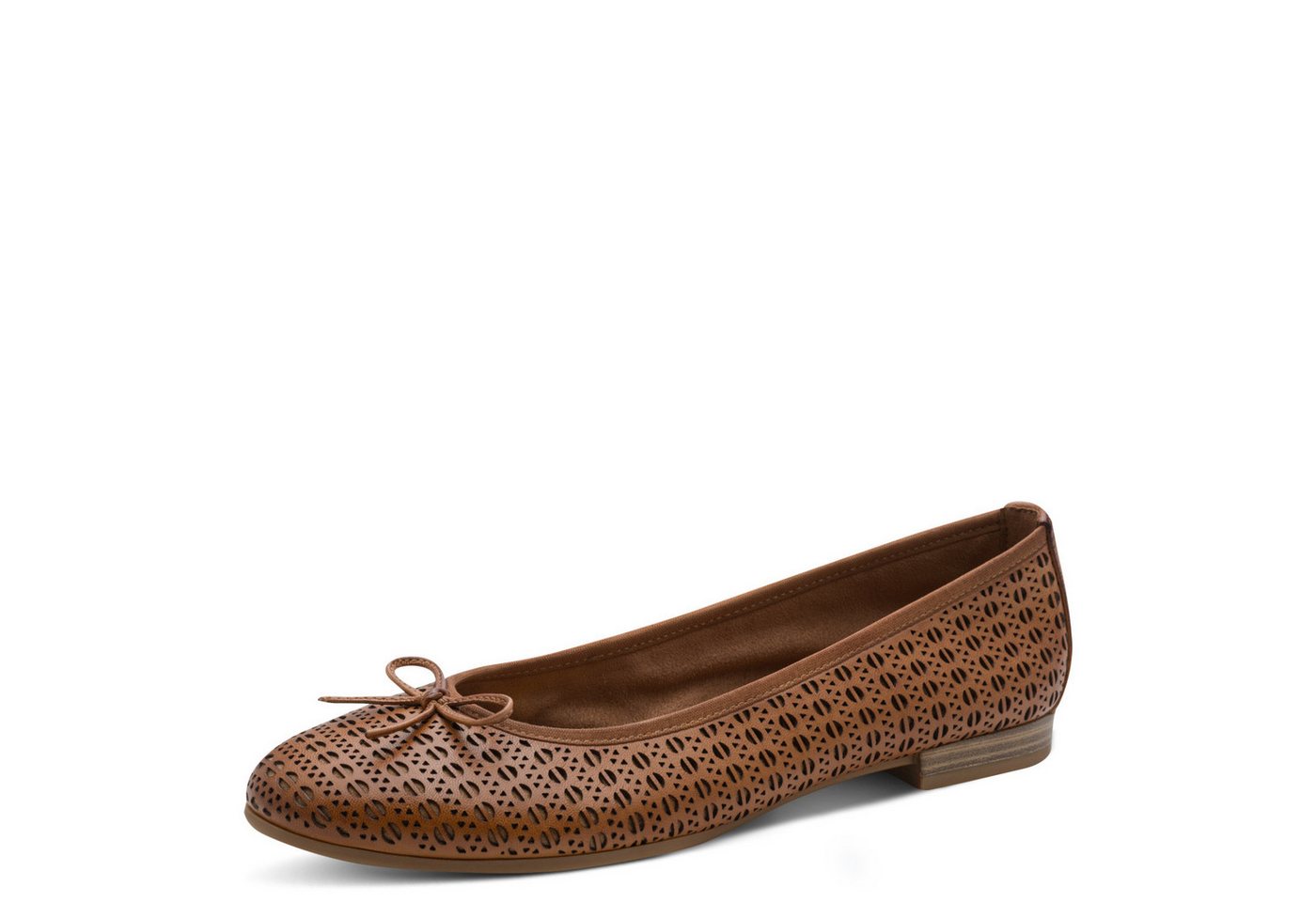 tamaris Ballerina Blockabsatz, Schlupfschuh, Businesschuh mit Touch It-Ausstattung (braun)