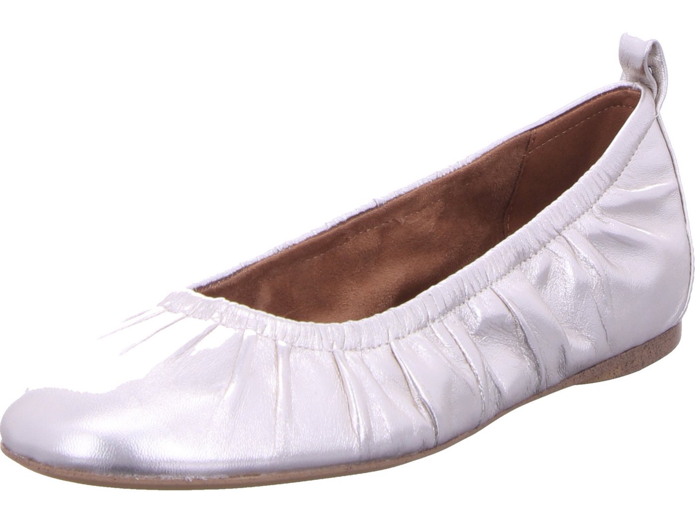 tamaris Ballerina echtes Leder (silber)