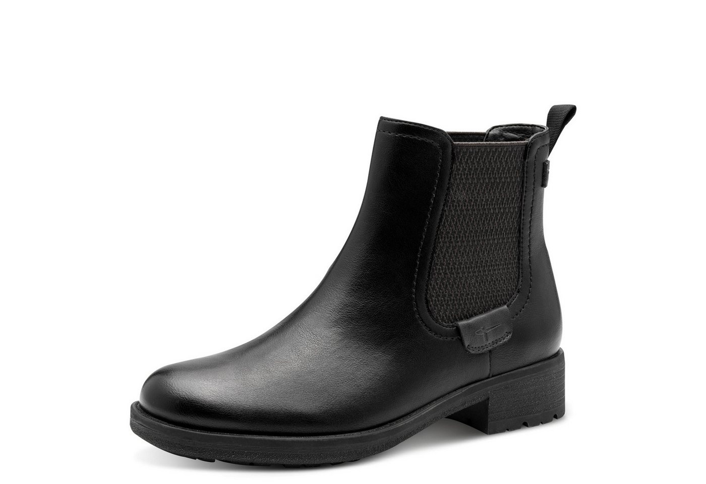 tamaris Chelseaboots, Blockabsatz, Stiefelette, Schlupfschuh im Used Look