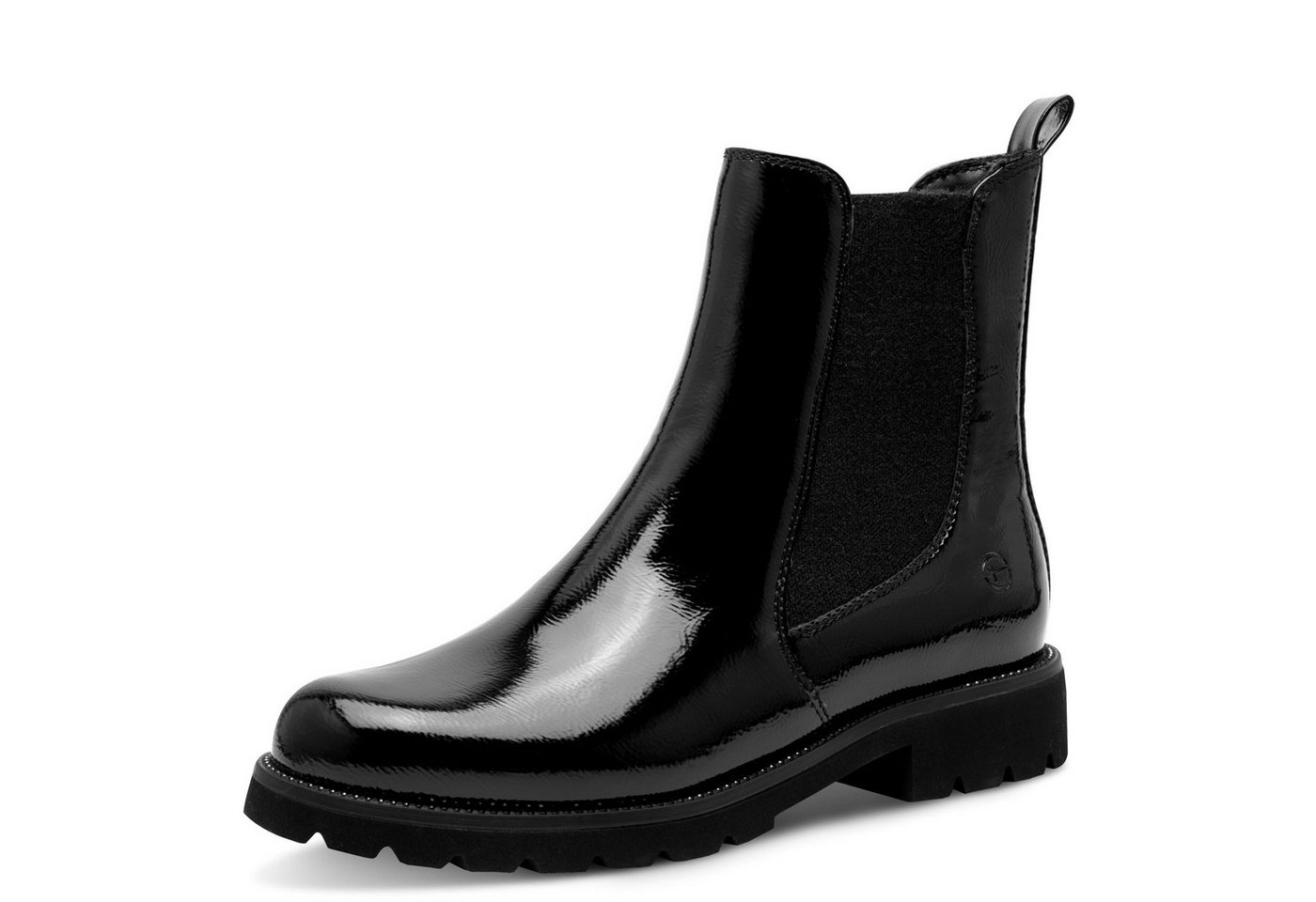 tamaris Chelseaboots, Businessschuh, Schlupfschuh, Stiefelette mit Stretcheinsätzen (schwarz)