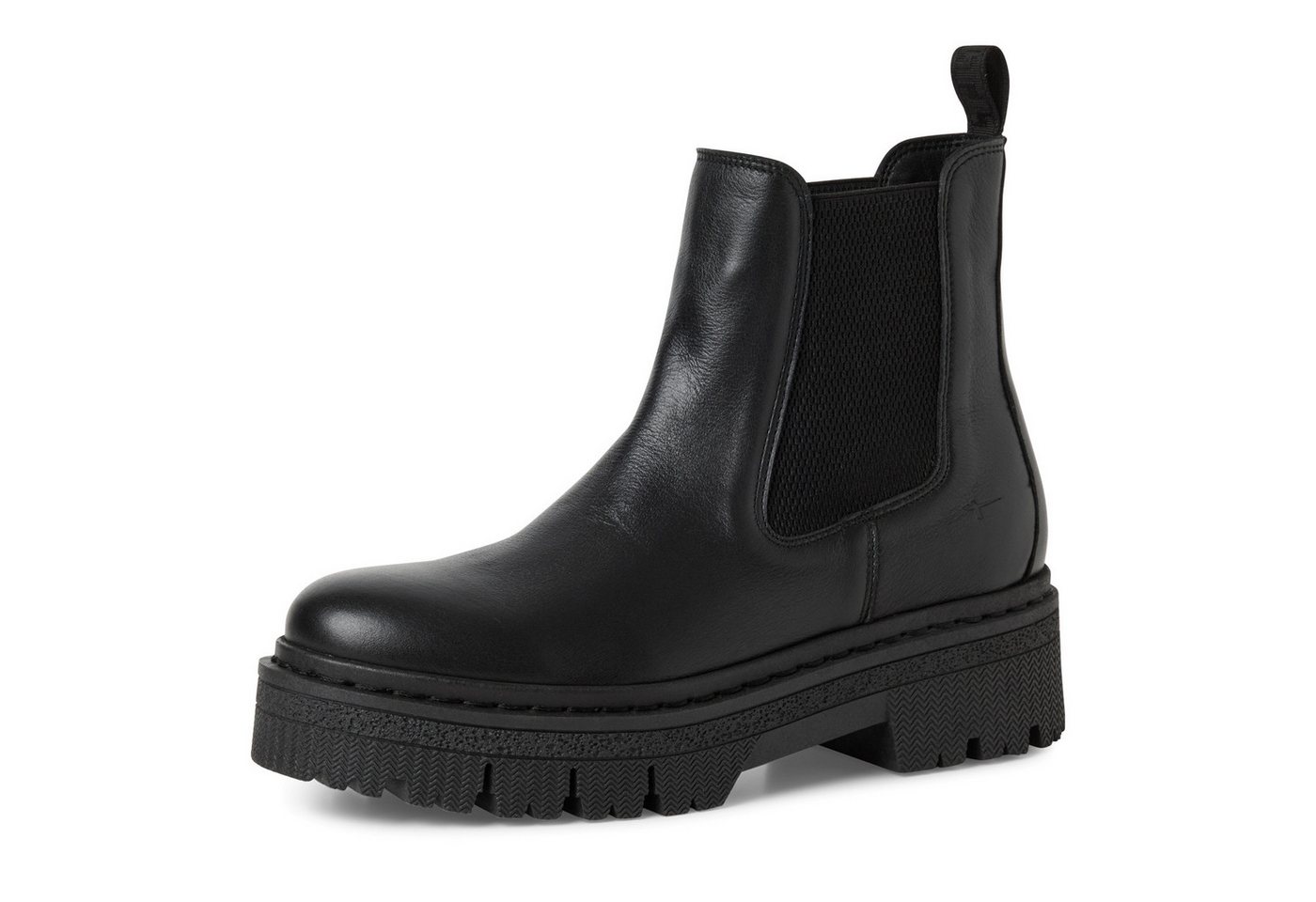 tamaris Chelseaboots, Plateau, Schlupfboots, Stiefelette mit praktischer Anziehlasche