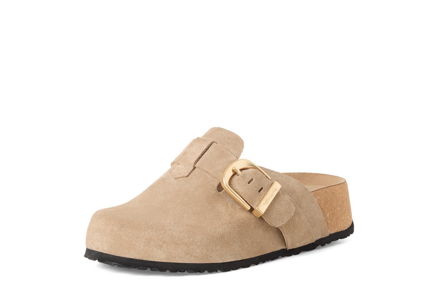 tamaris Clog Clog, Hausschuh, Flat mit verstellbarer Schnalle (braun)