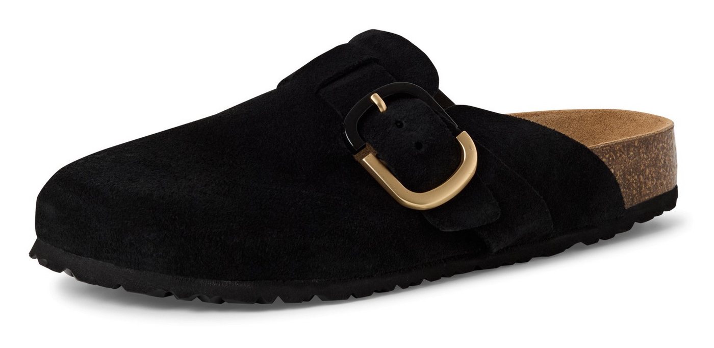 tamaris Clog, Hausschuh, Schupfschuh, Bequemschuh mit verstellbarer Schnalle