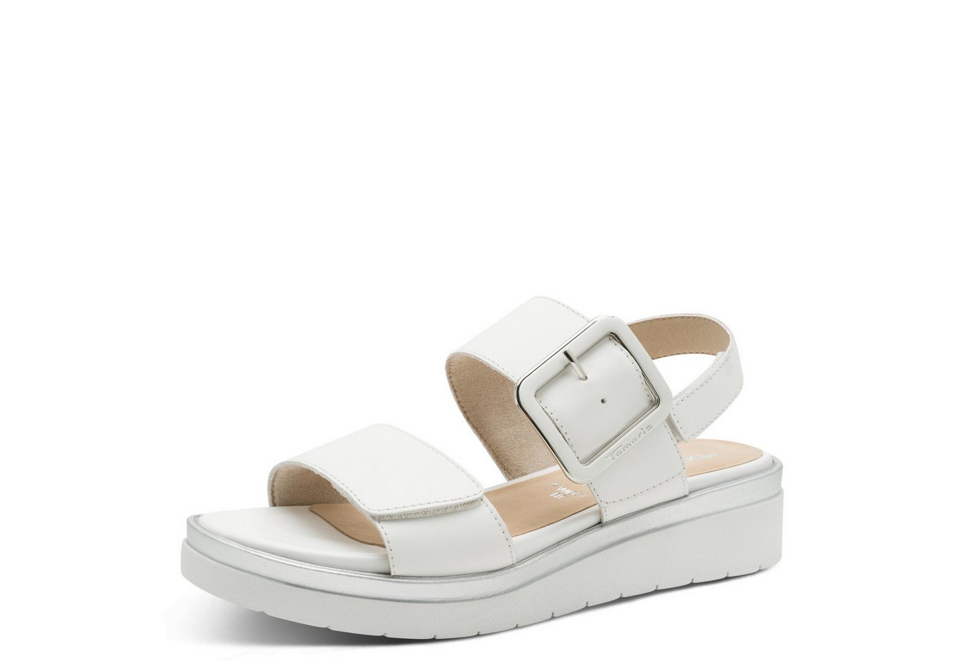Tamaris COMFORT Ledersandalette Sandale (weiß)