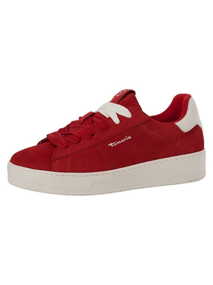 tamaris COMFORT-Lining, TOUCH-IT kein Absatz 1-23716-43 Sneaker COMFORT-Lining (braun/rot)