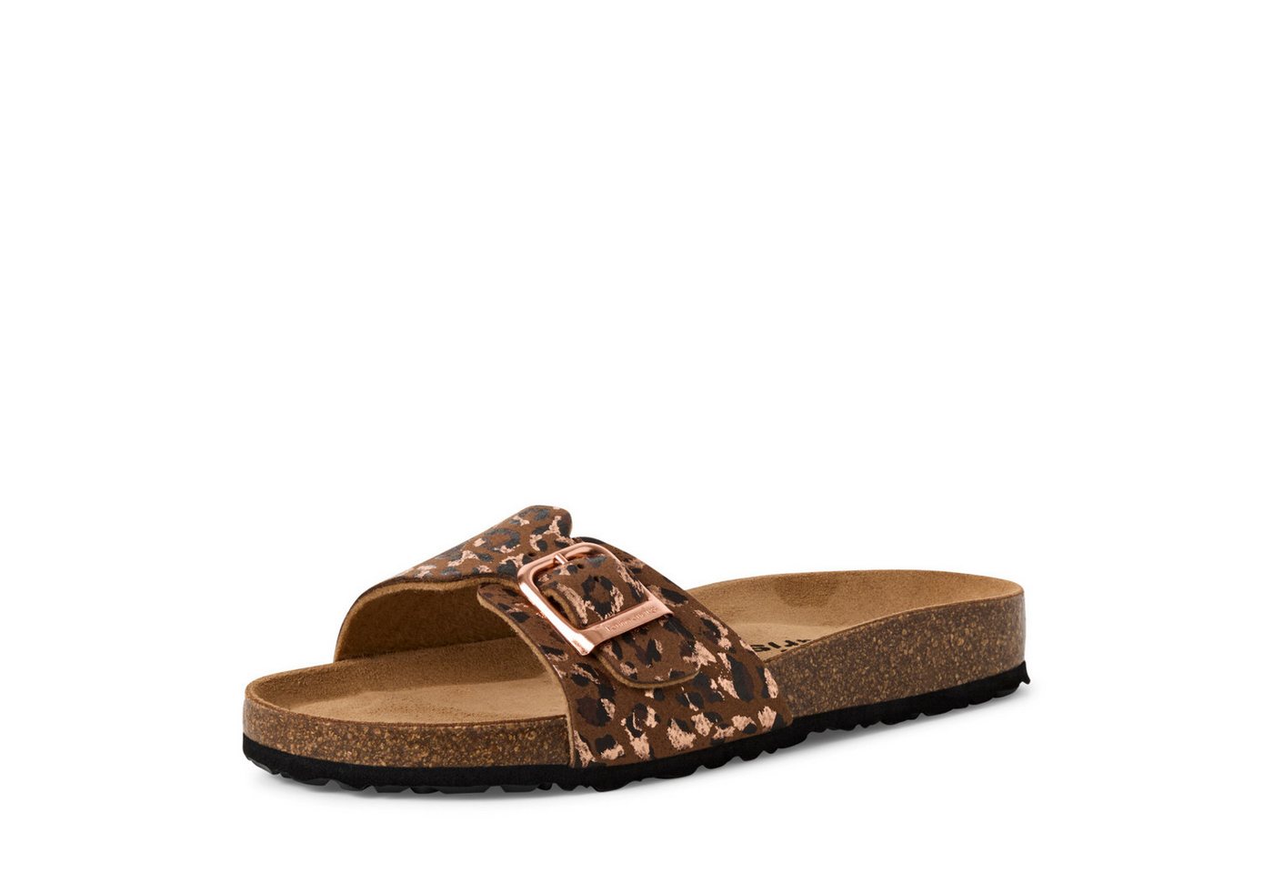 tamaris CORRA Pantolette, Sommerschuh, Schlappen mit verstellbarer Schnalle (braun)