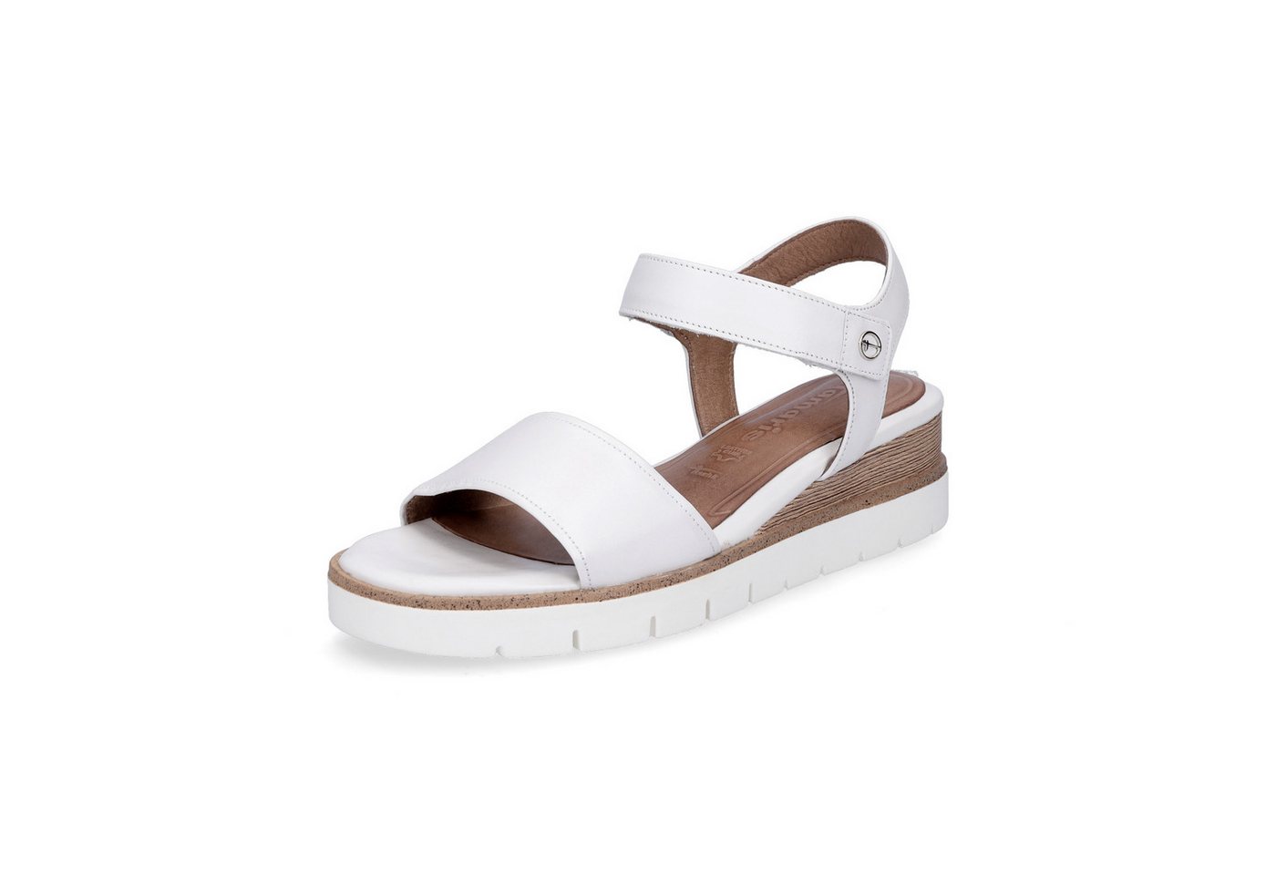 tamaris Damen Keilsandalette weiß Sandale