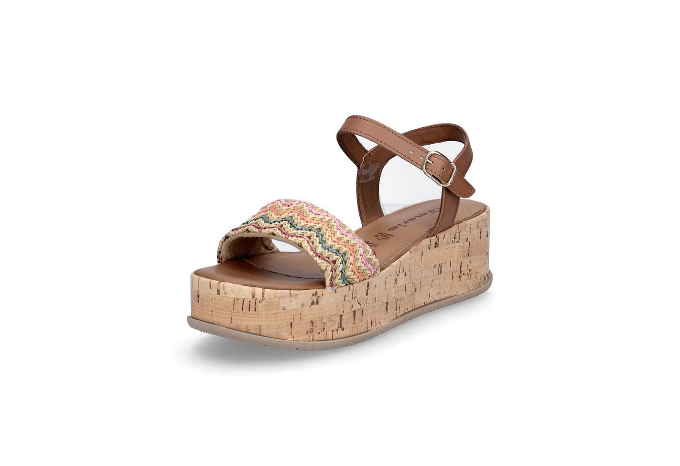 tamaris Damen Plateau Sandalette braun Sandale