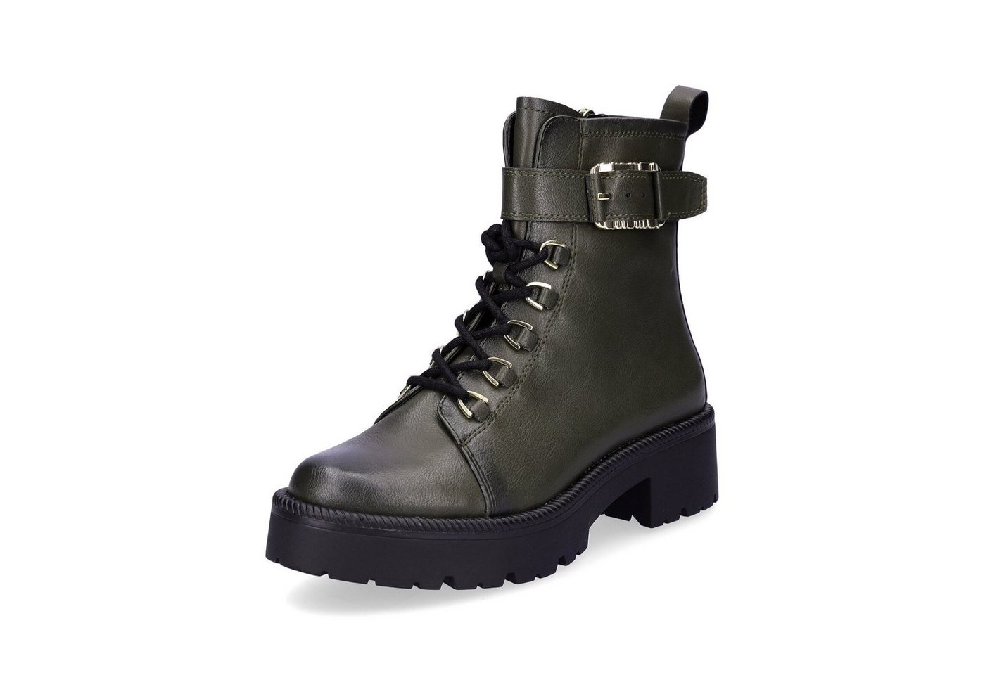 tamaris Damen Schnürboot dunkelgrün Schnürboots